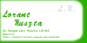 lorant muszta business card
