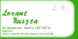lorant muszta business card